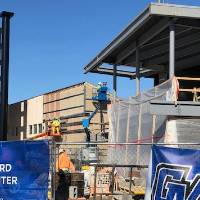 Another view of the Jamie Hosford Football Center from the outside.